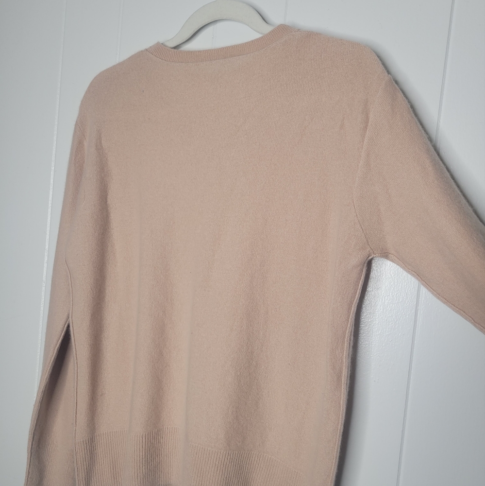 Neiman Marcus The Cashmere Collection V Neck Pullover Blush Pink Sweater LG - Picture 7 of 10